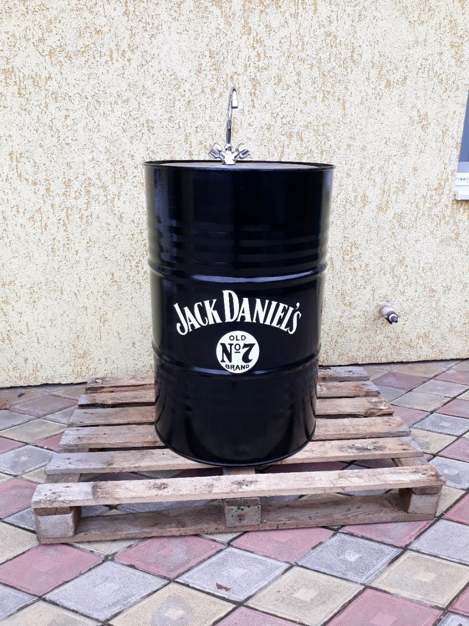 Раковина бочка металлическая