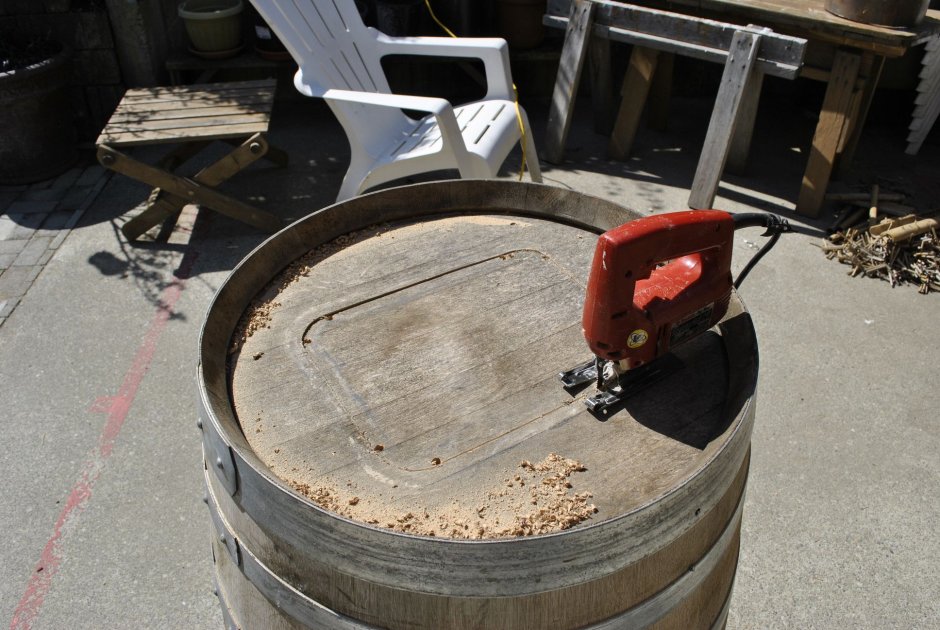 Умывальник из бочки