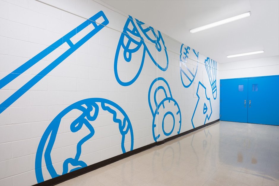 Роспись стен в современной школе