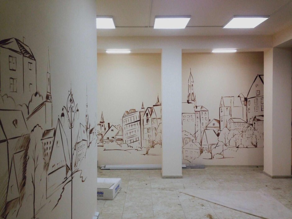 Разрисовать стены в школе