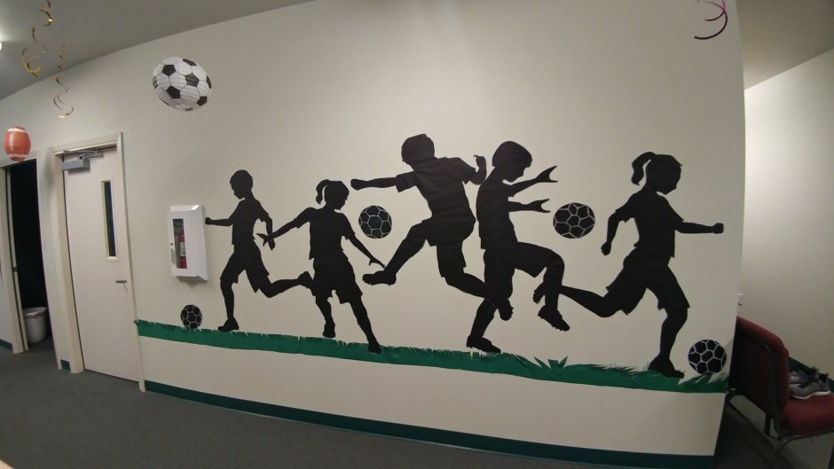 Стена в спортивном стиле школьный спорт