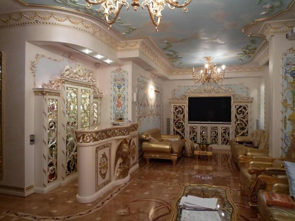 Интерьер зала в дагестанском стиле