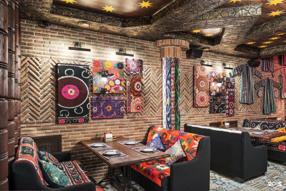 Интерьер кафе этно стиль