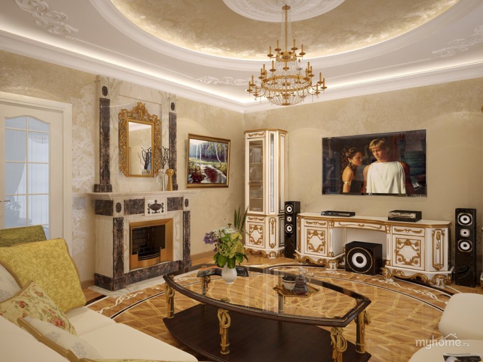 Интерьер гостиной в дагестанском стиле