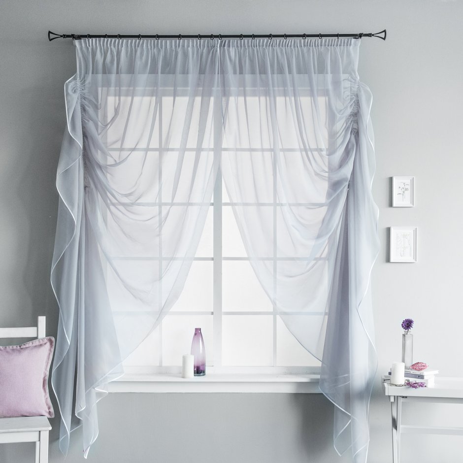 Шторы на окно трапецией