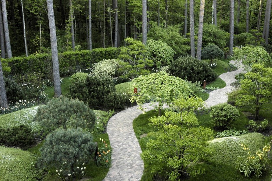 Арт бетон в ландшафтном дизайне