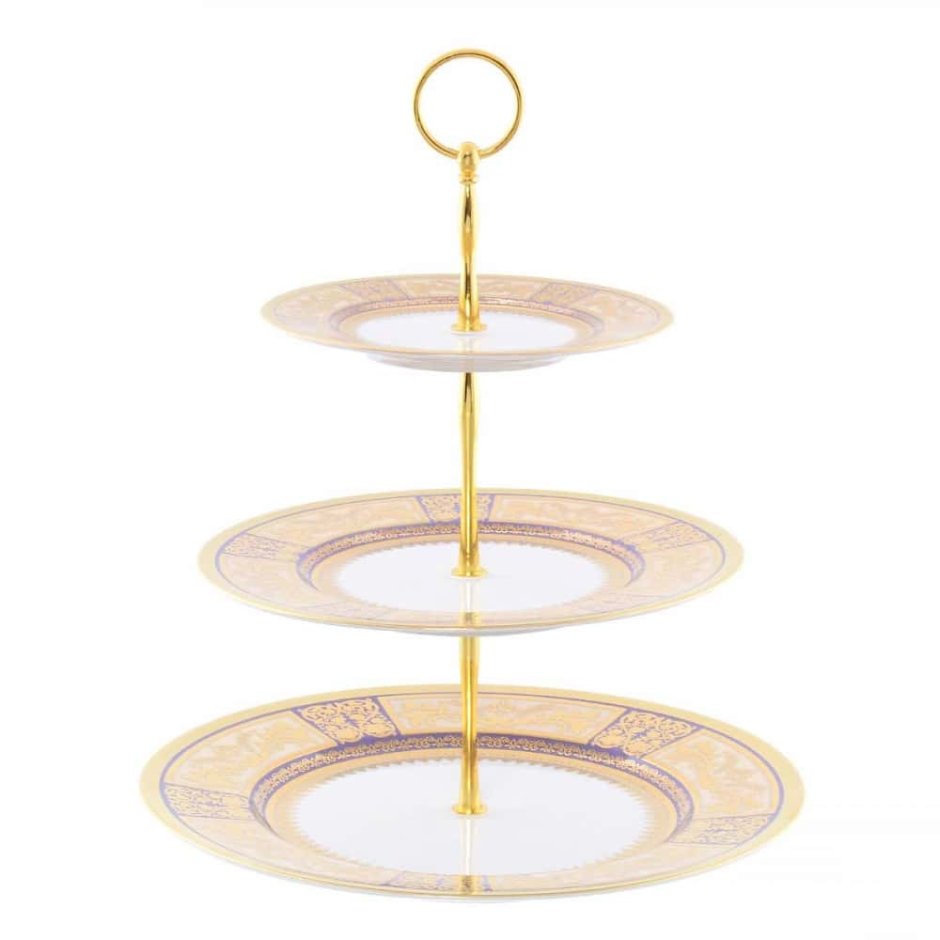 NINAGLASS фруктовница 85-002 контур 3-х ярусная 14/20/26 см