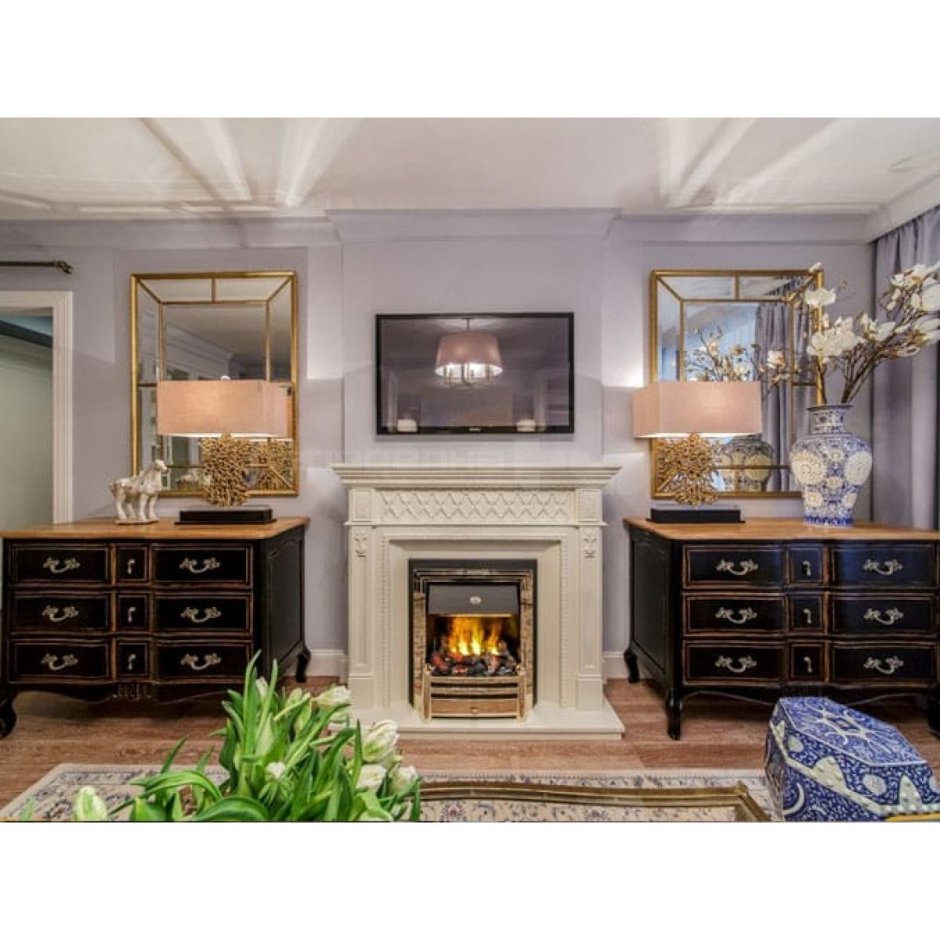 Комод с электрокамином