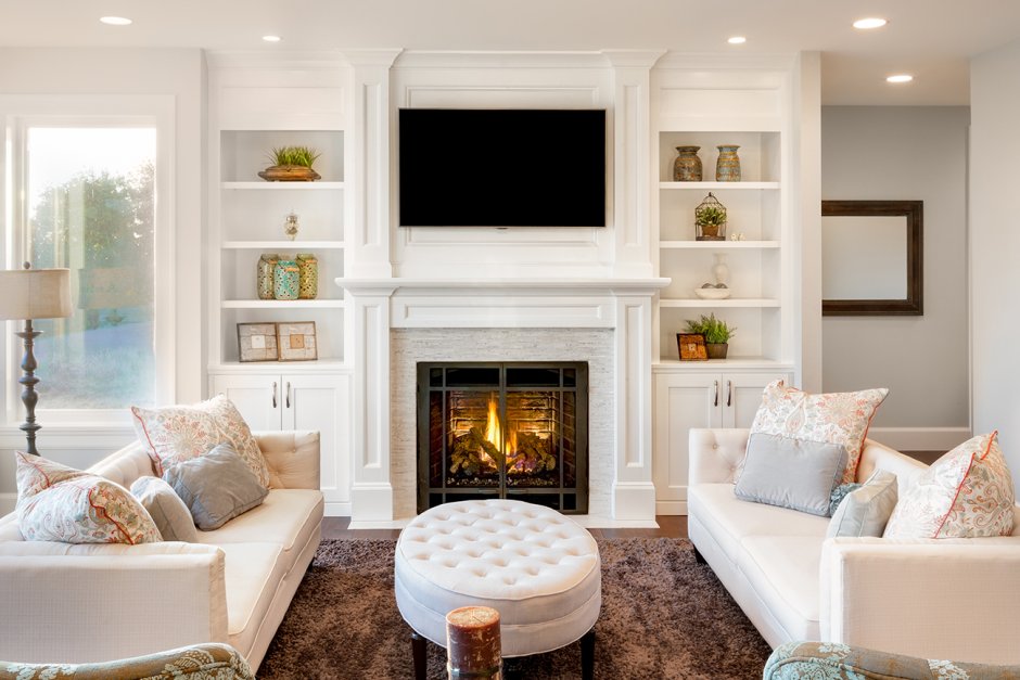 Подставки под телевизор современные с камином