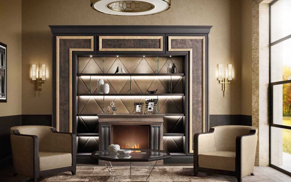 Книжный шкаф в нише