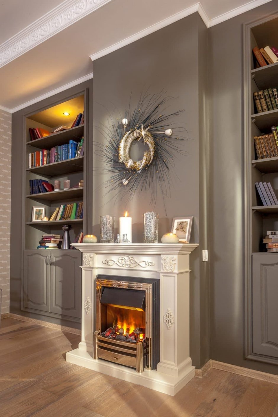 Камин с ящиками