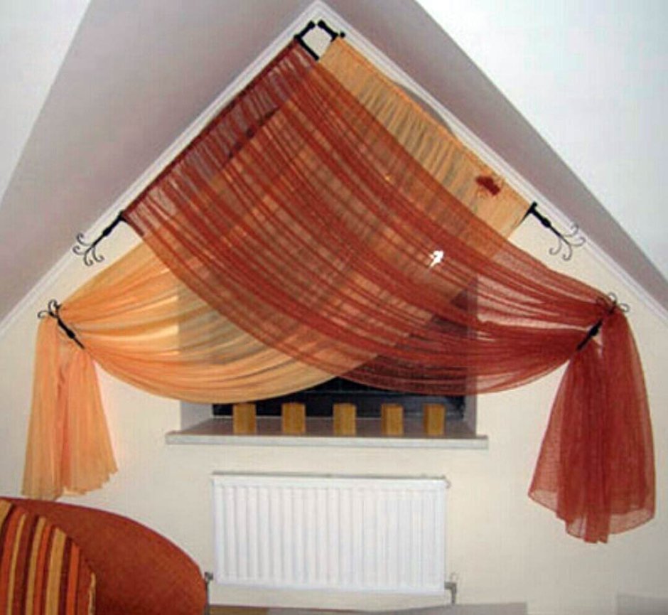 Шторы на треугольные окна