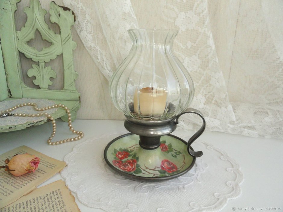 Оловянный канделябр