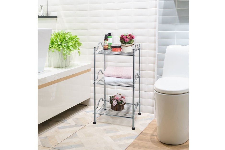 Баня Этажерка под полотенца и всякие мелочи в корзинах