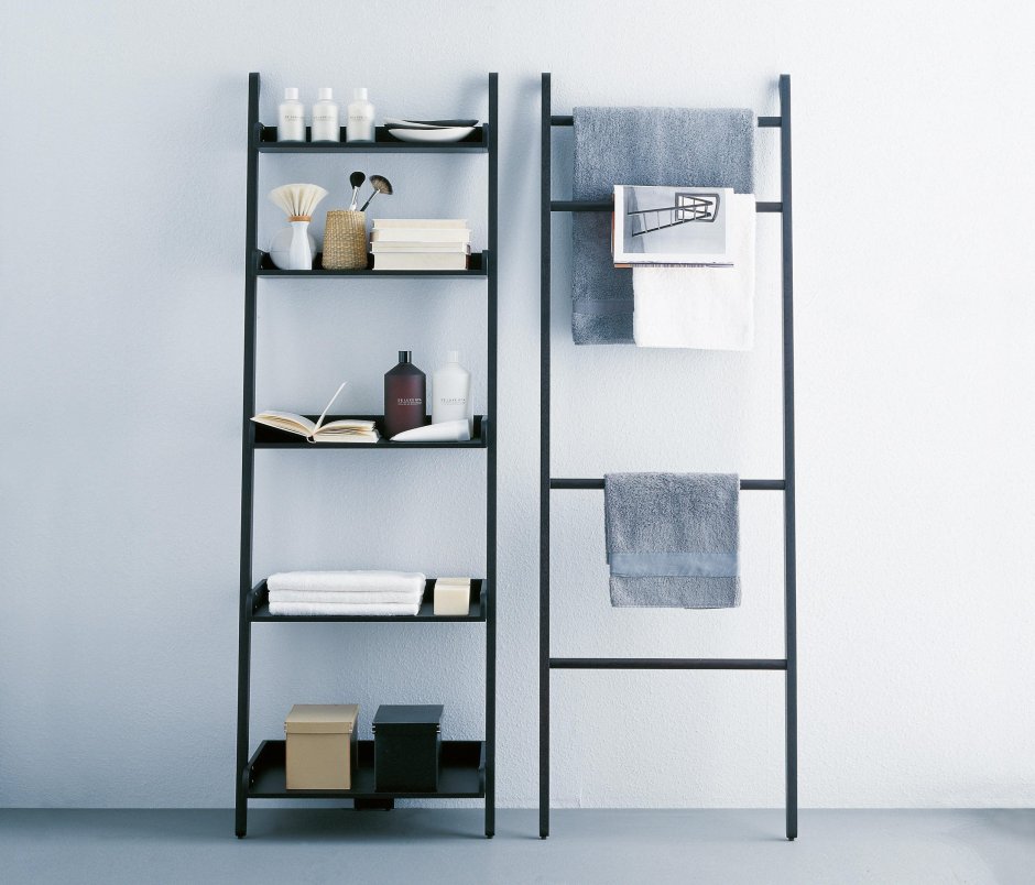 Открытые полки стеллаж в туалет напольная металлическая