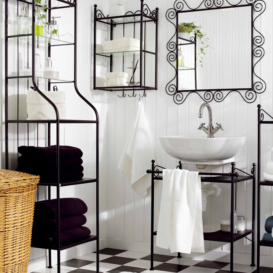 Этажерка кованая в ванную комнату
