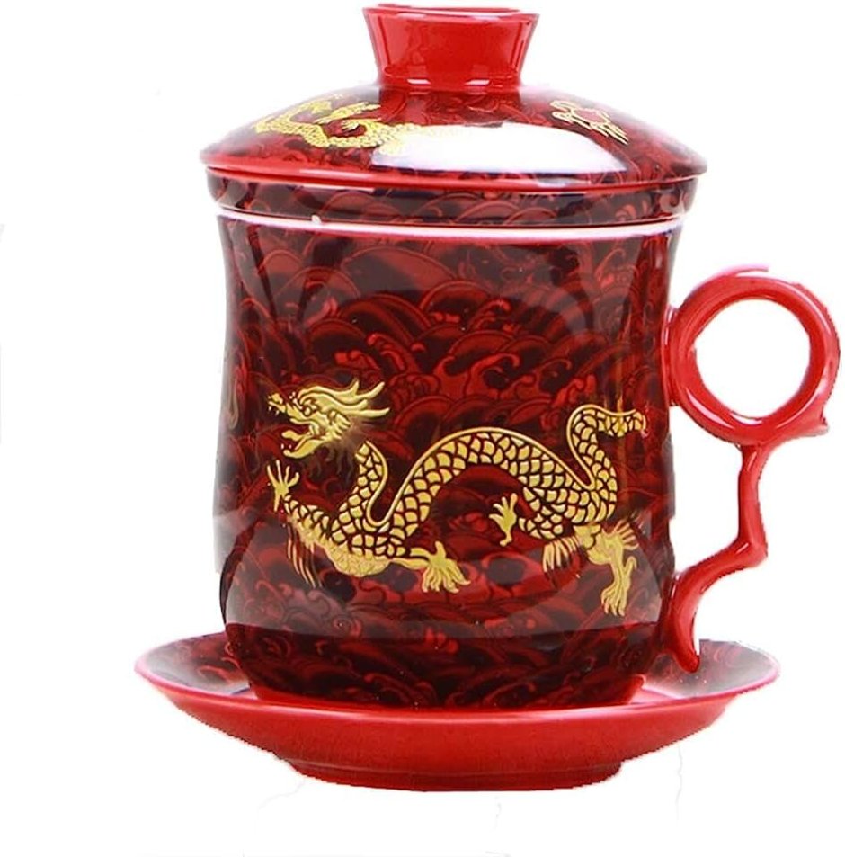 Китайский чайный сервиз с драконами