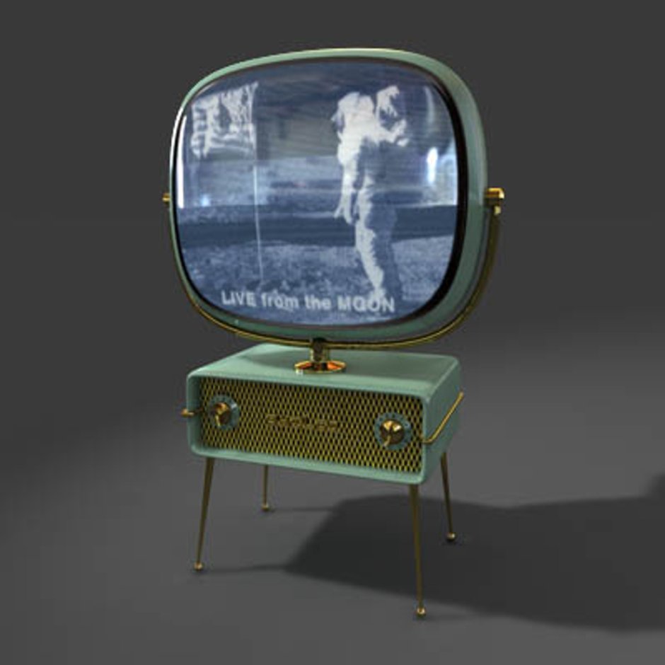 Старый телевизор с помехами