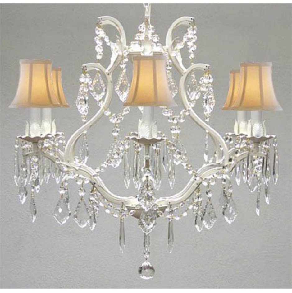 Af Lighting glitzy 1-Light White Chandelier 9105-1h