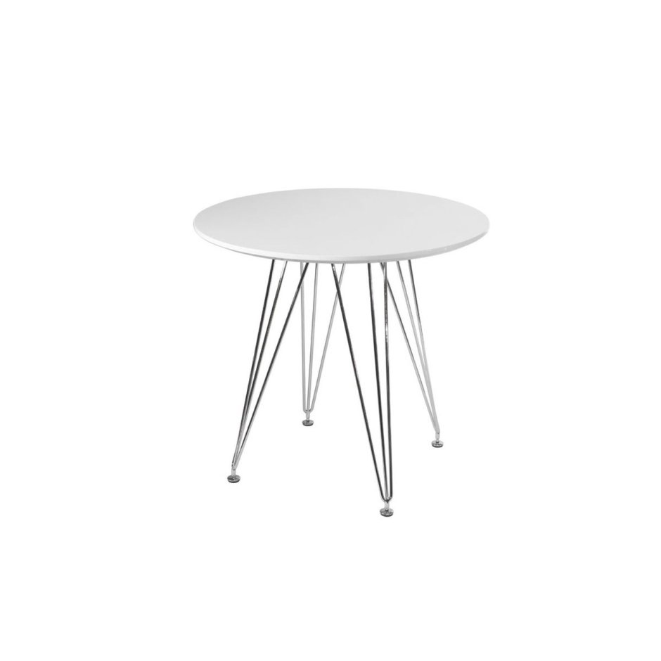 Круглый стол белый 70 см Eames Eiffel Leg Table