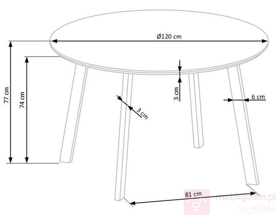Круглый стол Размеры