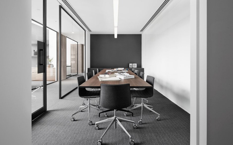 Серый цвет в интерьере кабинета