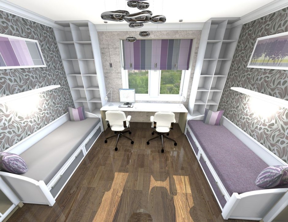 Проекты детских комнат для двоих