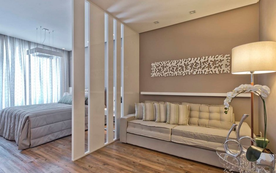 Мягкие перегородки для зонирования пространства в комнате