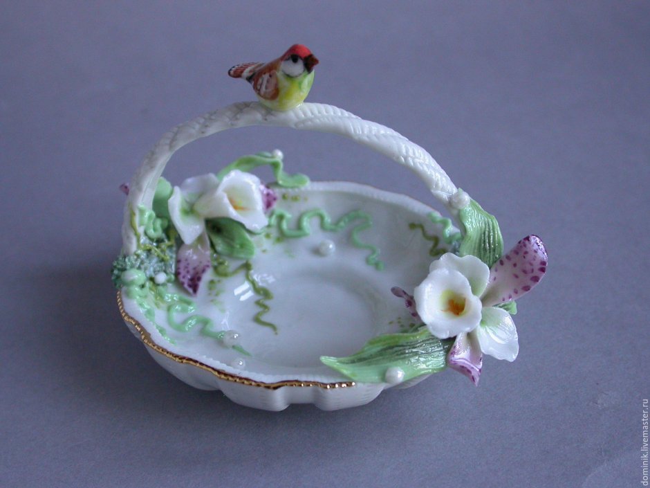 Чашка с блюдцем из полимерной глины