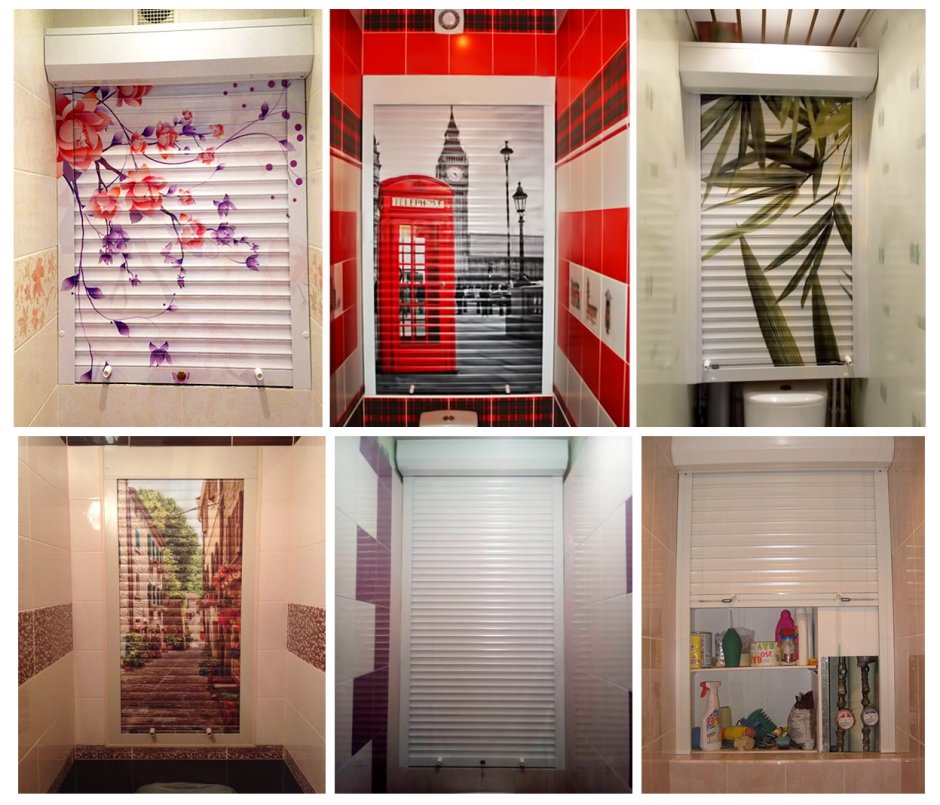 Туалет плитка с жалюзи