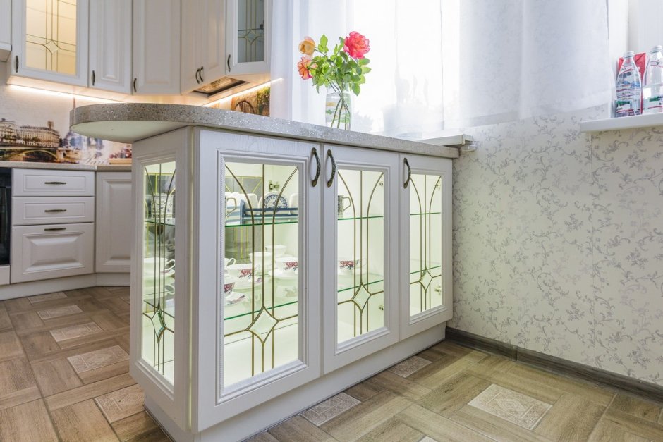 Ящик кухонный со стеклом