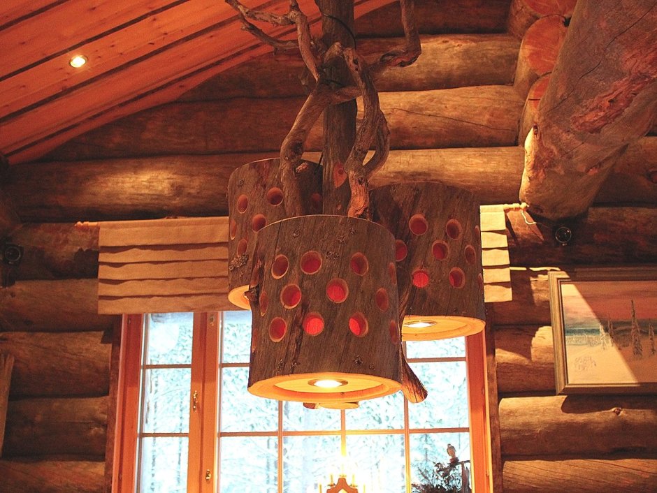 Светильники в деревянном доме