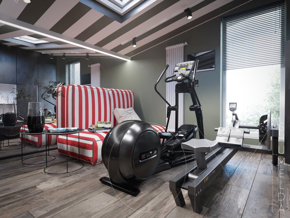 Фитнес зал интерьер