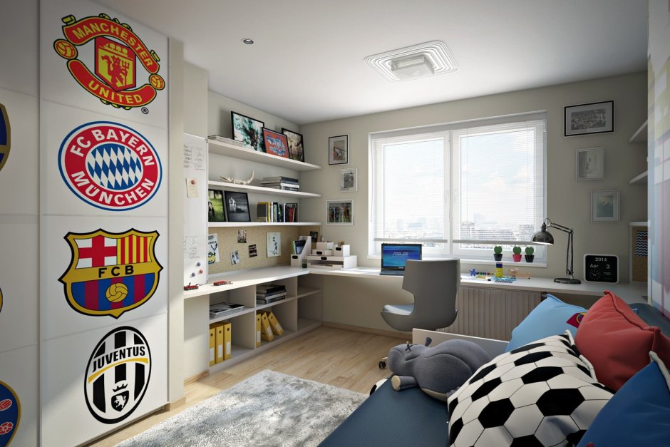 Комнаты для мальчиков 7 лет футбольная