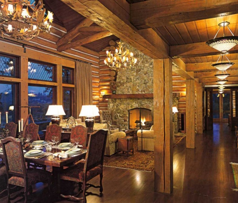 Освещение в бревенчатом доме