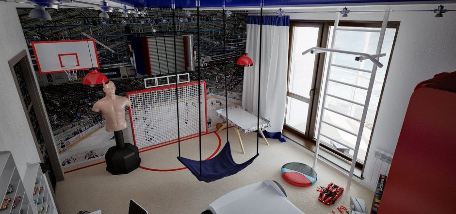 Комната хоккеиста подростка