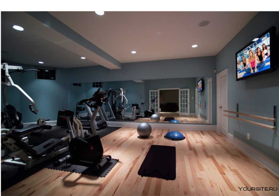 Домашний спортзал интерьер
