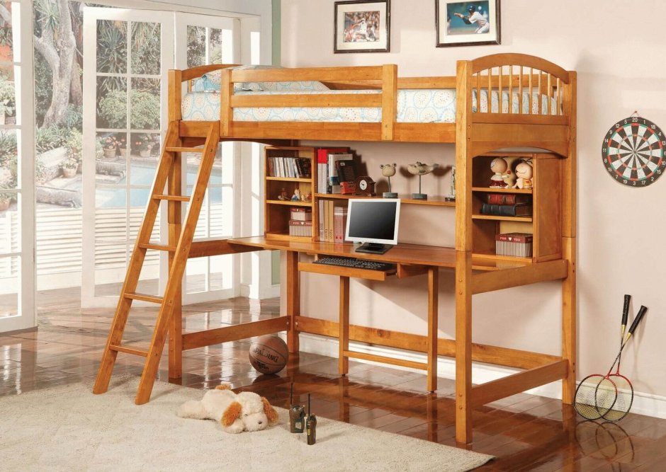 Кровать двухъярусная "чердак"