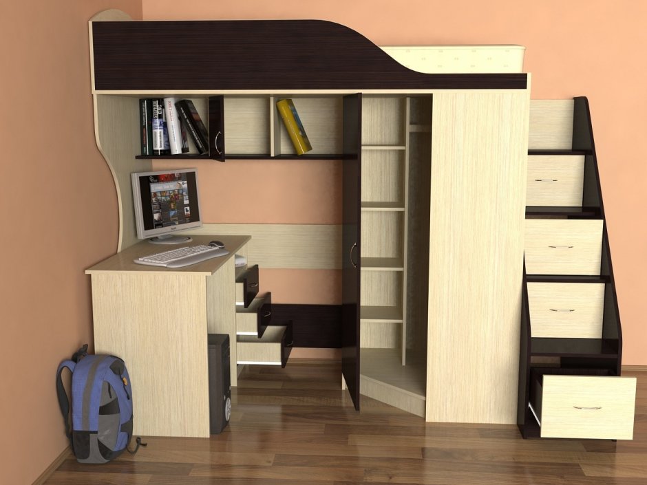 Двухъярусная кровать Мезонин