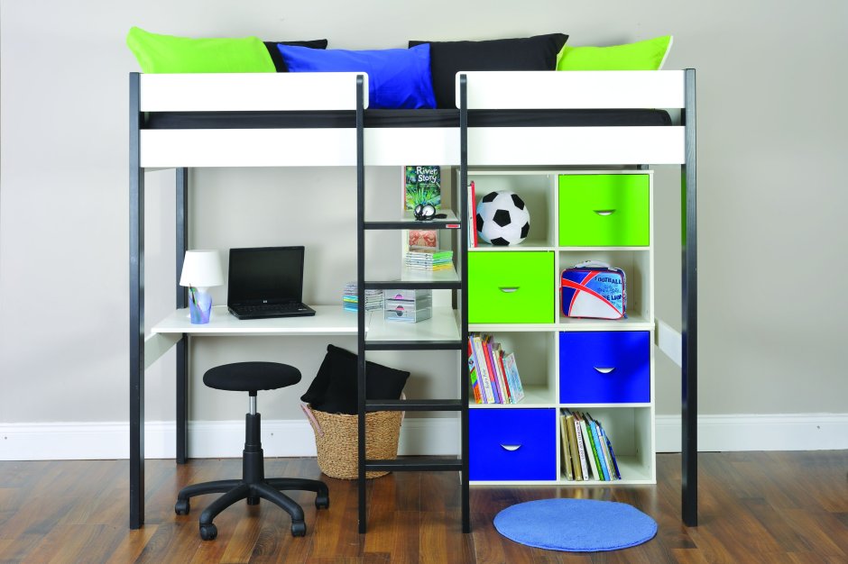 Кровать-чердак "uno 5 Nero"