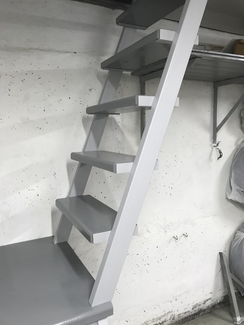 Лестница приставная сварная из металла уголка 32х32х4