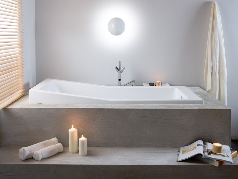 Ванная с подиумом под ванну