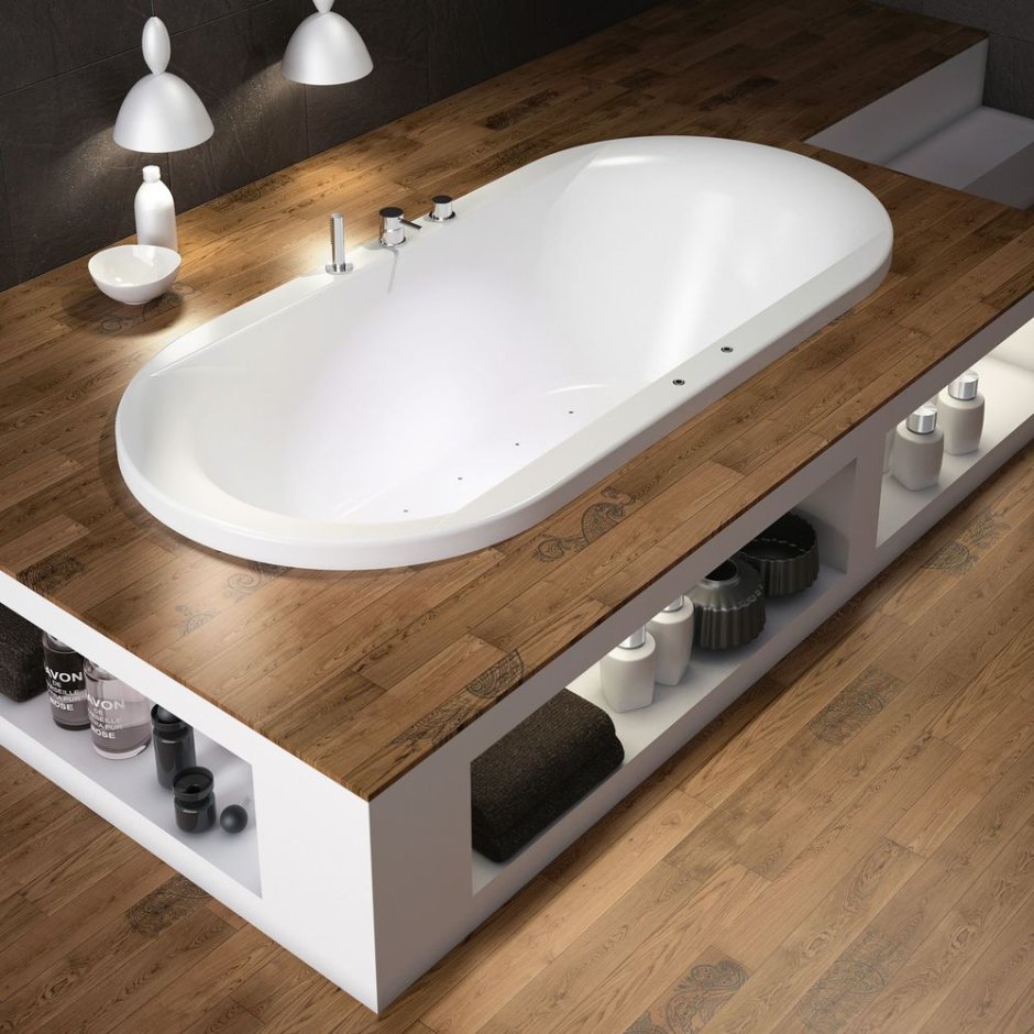 Ванная встроенная в подиум