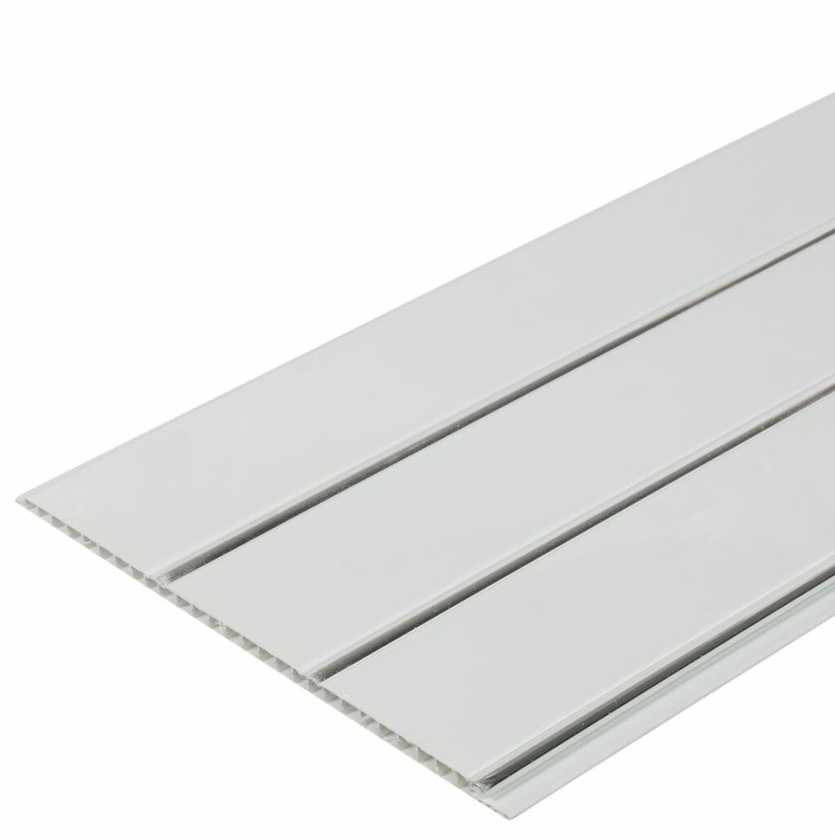 Панель-ПВХ потолочная // трехсекционная серебро белая // 240х3000мм