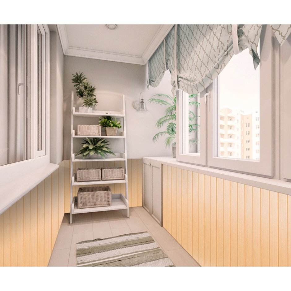 Плитка под кирпич на балконе