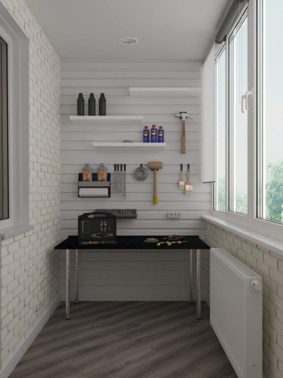 Полки на балконе