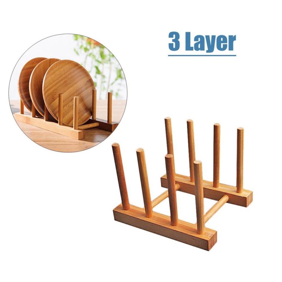 Подставка для тарелок деревянная
