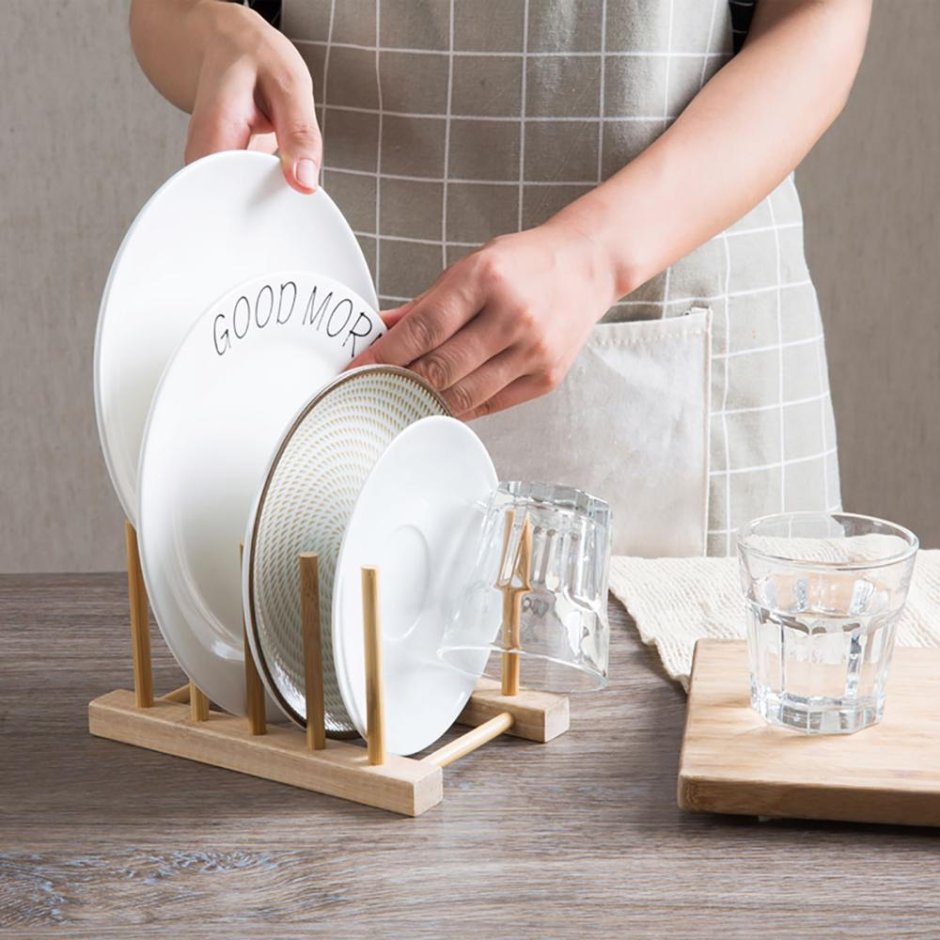 Деревянная подставка под тарелки