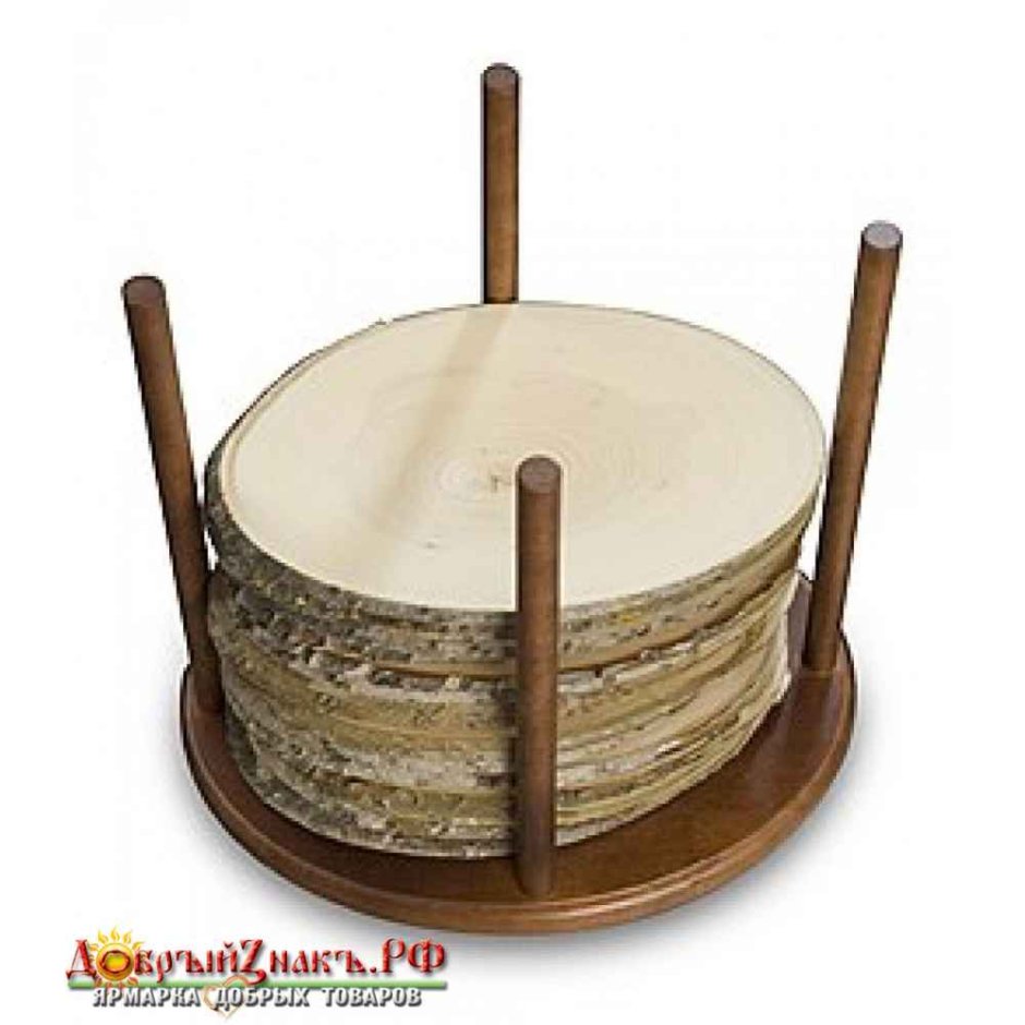 Подставка для чашек из дерева