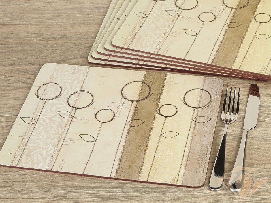 Плетеные салфетки под тарелки